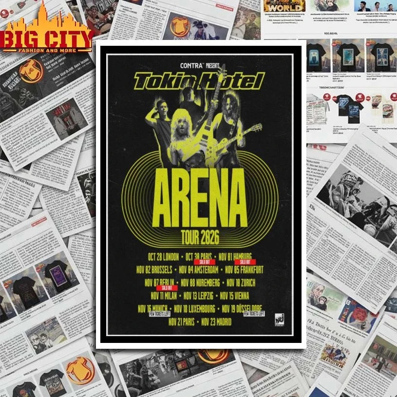 Tokio Hotel Arena Tour 2026 Limited Poster shirt