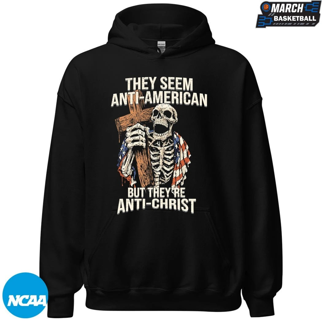 Tom MacDonald They Seem Anti American But They’re Anti Christ Skeleton T-shirts