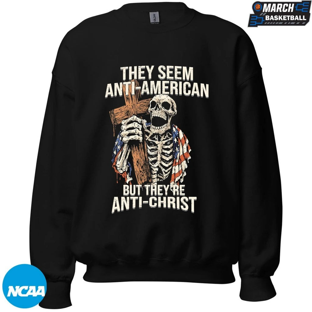 Tom MacDonald They Seem Anti American But They’re Anti Christ Skeleton T-shirts