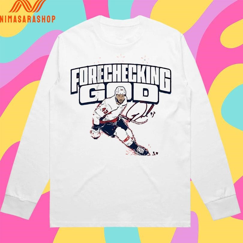 Tom Wilson Washington Capitals Forechecking God Signature Shirts