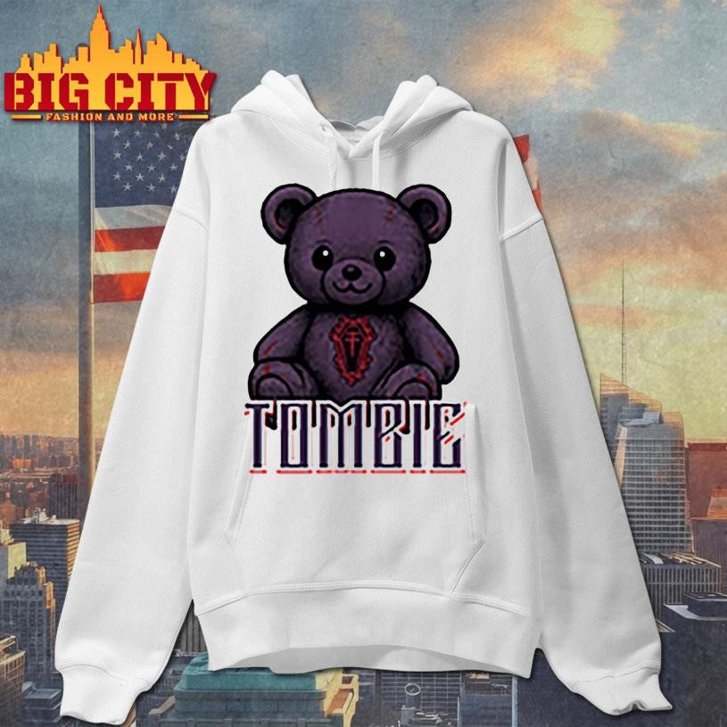 Tomby Coffin Bear Graphic Cute Purple Goth Teddy Spooky Shirt