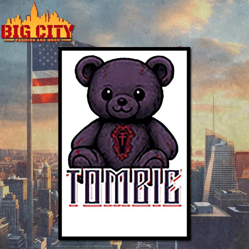 Tomby Coffin Bear Graphic Cute Purple Goth Teddy Spooky Shirt