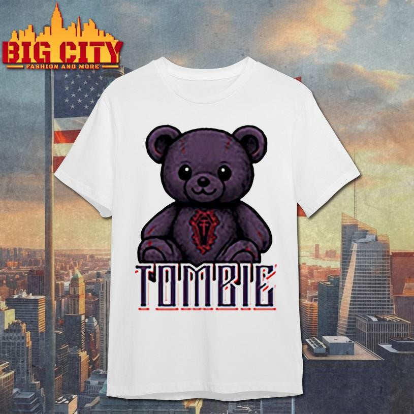 Tomby Coffin Bear Graphic Cute Purple Goth Teddy Spooky Shirt