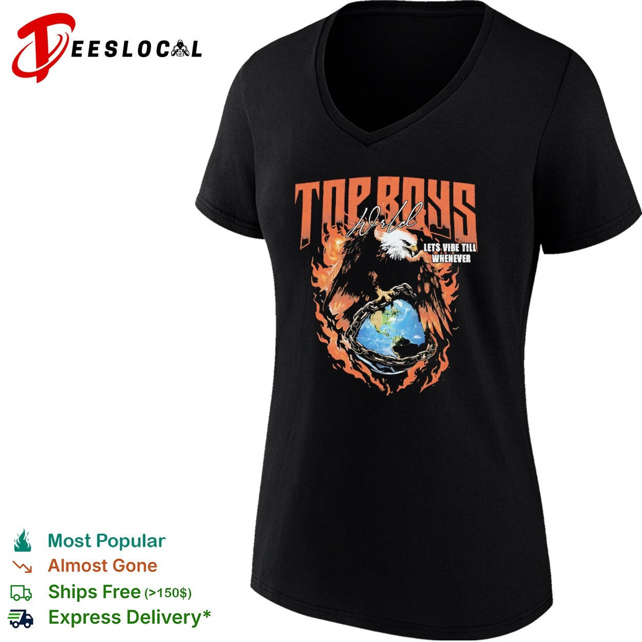 Boys Wrld eagle fire earth shirt