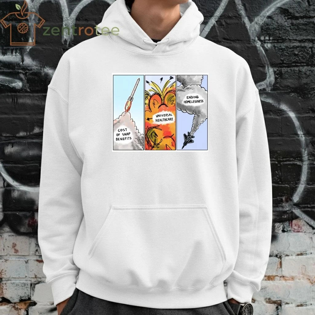 Top Cost of snap benefits Universal healthcare Ending Homelessness War tee