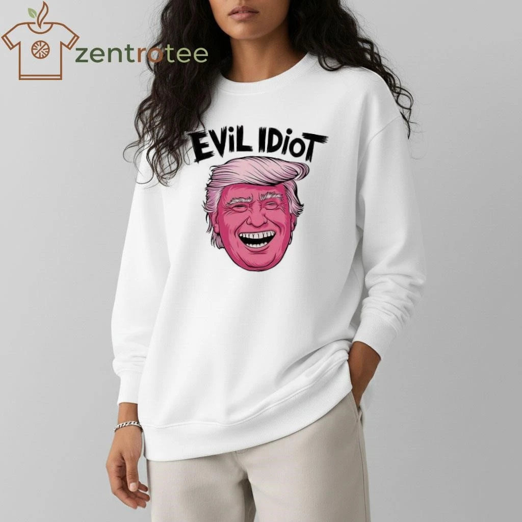 Top Evil Idiot Trump head tee