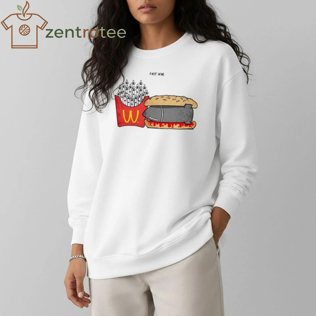 Top Fast food Mcdonald x fast war tee