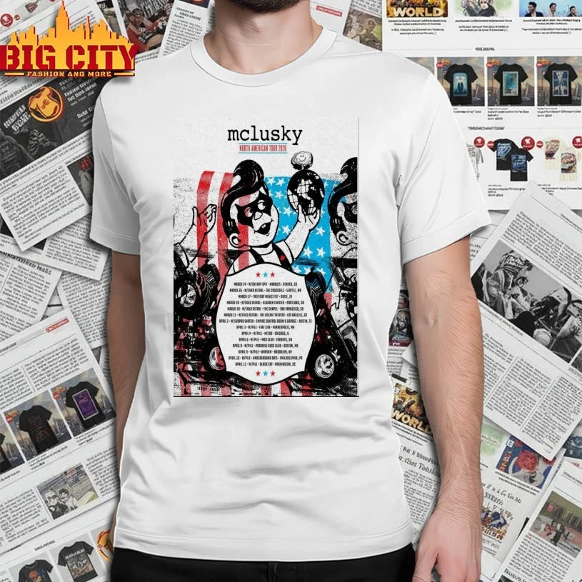 Top Mclusky North American 2026 Tour Poster Shirts