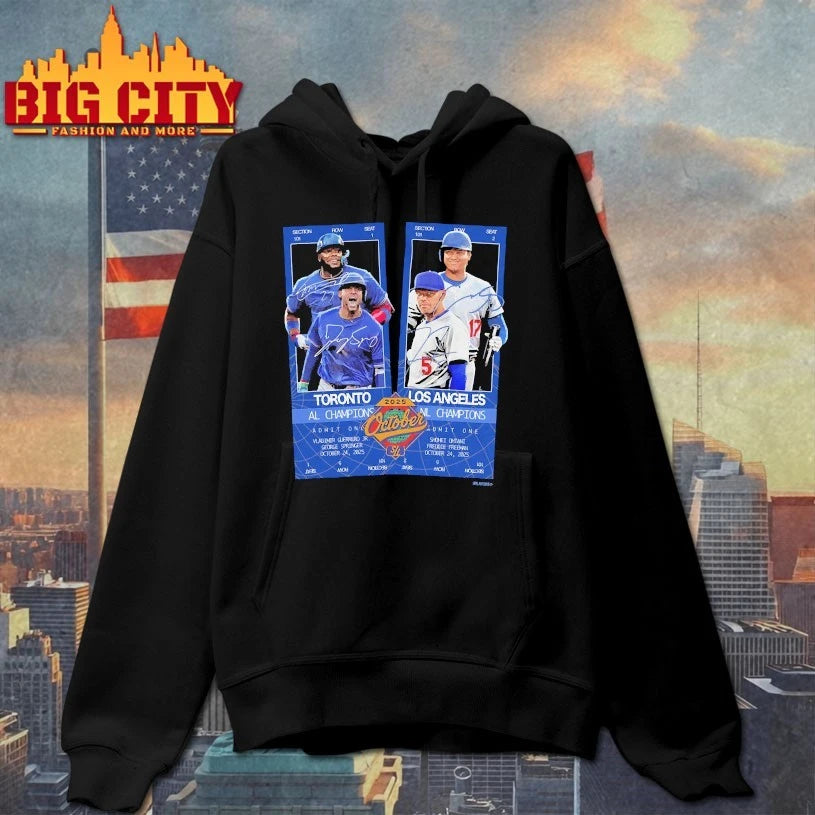 Toronto AL Champions vs Los Angeles NL Champions World Series Matchup ’25 signature shirts
