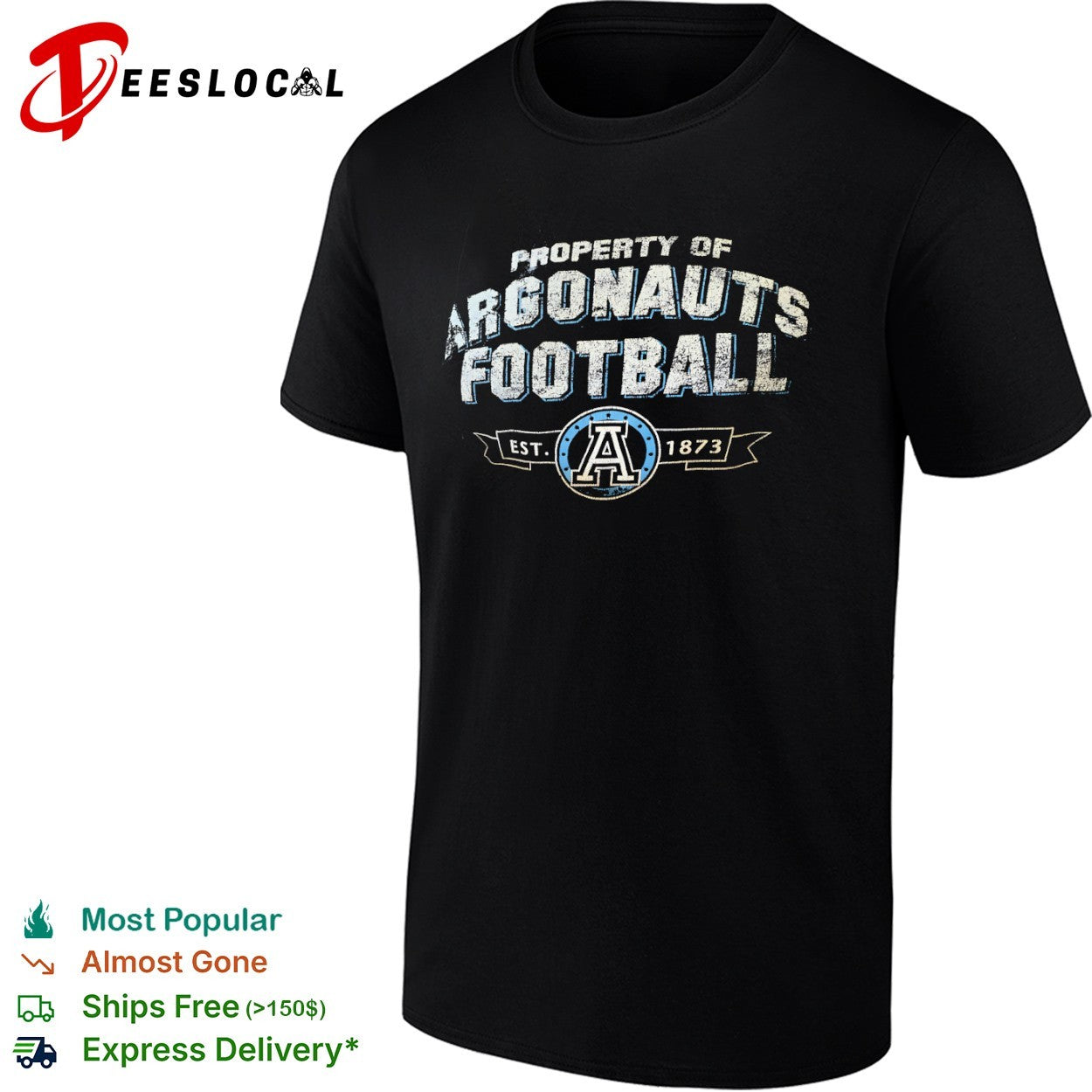 Toronto Argonauts A logo property of football est 1873 shirt