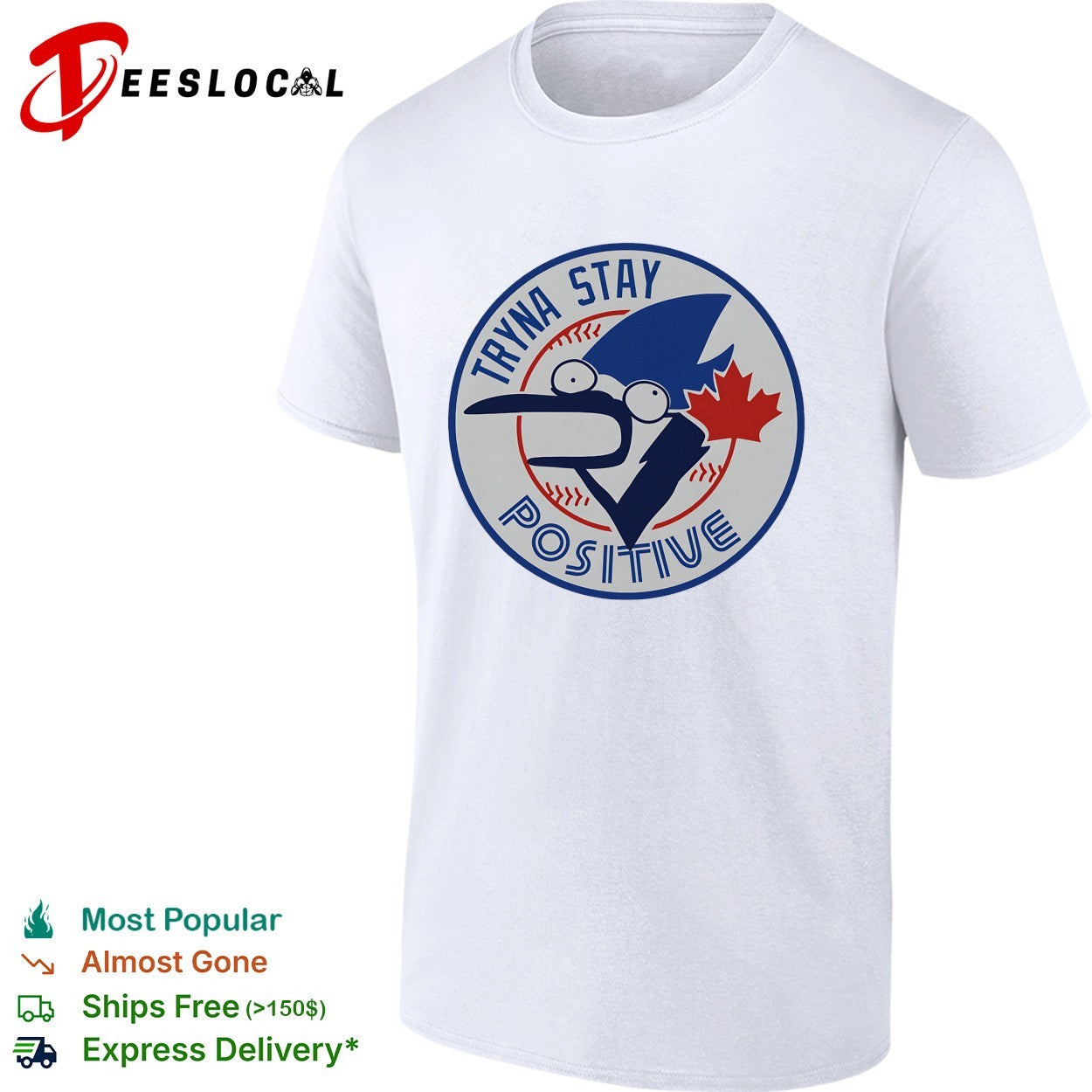 Toronto Blue Jay crying tryna stay positive shirt
