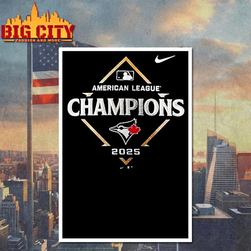 Toronto Blue Jays American League Champions Locker Room Golden Logo Shirt