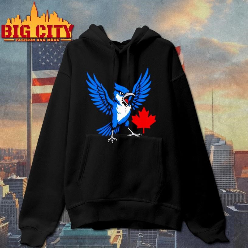 Toronto Blue Jays Canadian Blue Jay bird red maple leaf logo shirt