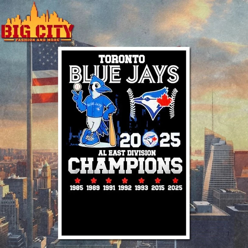 Toronto Blue Jays Mascot 2025 Al East Division Champions 1985-2025 Shirt