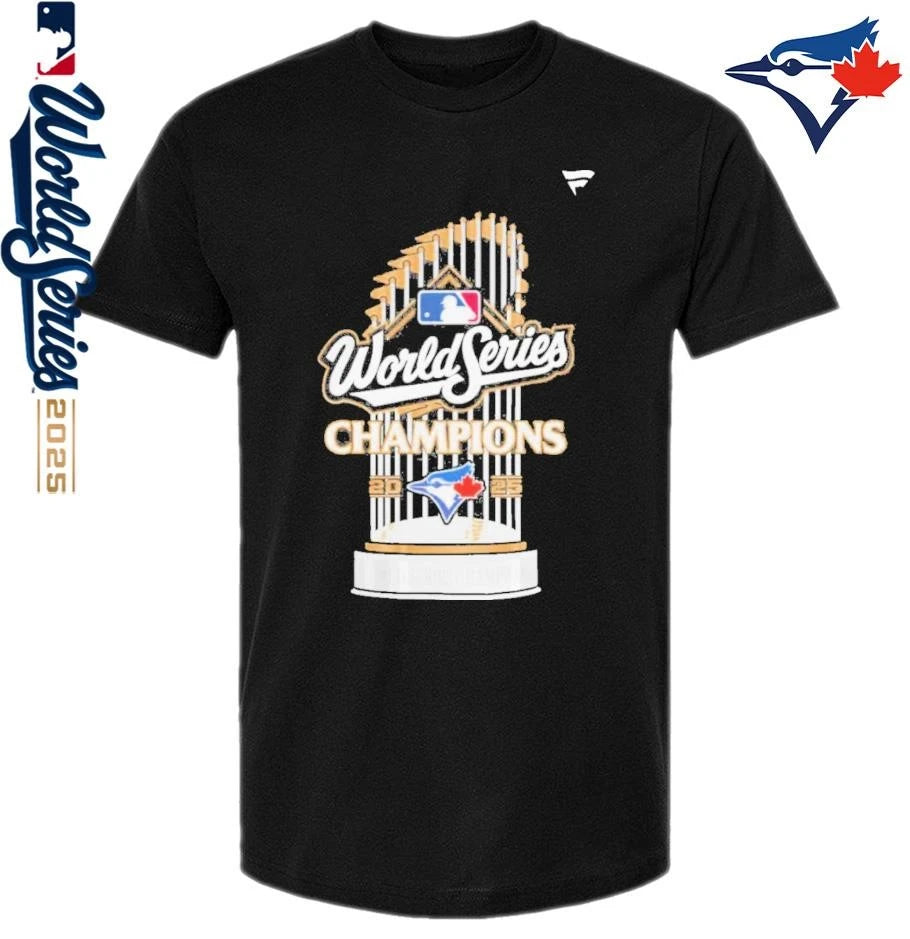 Toronto Blue Jays Trophy 2025 World Series Champions Grapich T-Shirt