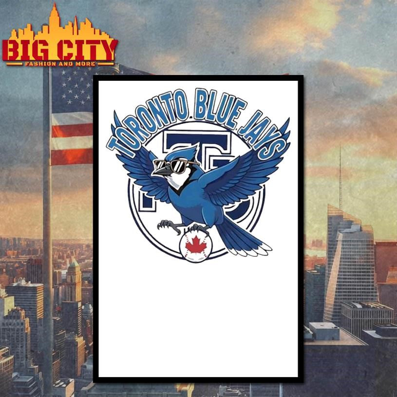 Toronto Blue Jays with Bluejay bird baseball maple leaf logo shirt