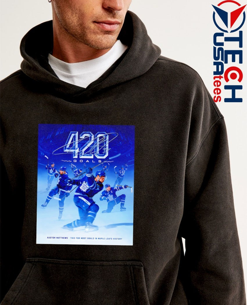 Toronto Maple Leafs 420 Goals Auston Matthews signature shirt