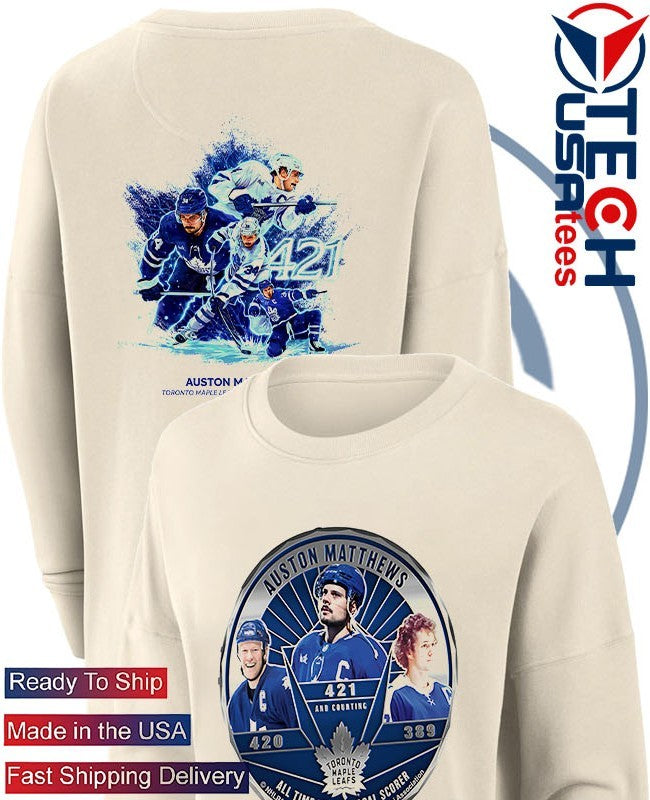 Auston Matthews Toronto Maple Leafs All Time Leading Goal Scorer 2025 shirt