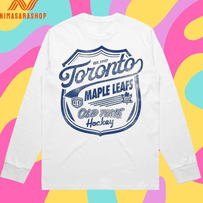 Toronto Maple Leafs Old Time Hockey ’47 Cream Poke Check Franklin Est 1917 Shirts