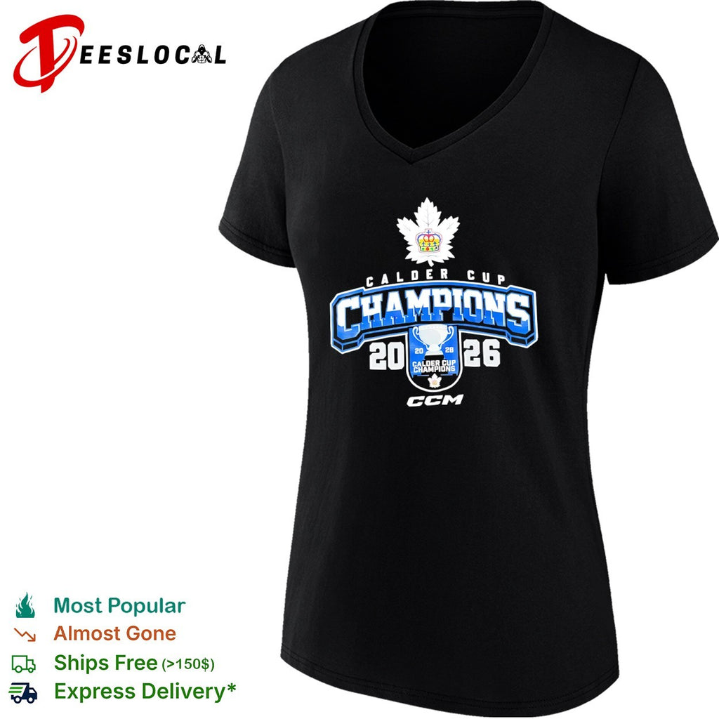 Toronto Marlies Calder Cup champions 2026 CCM trophy leaf shirt