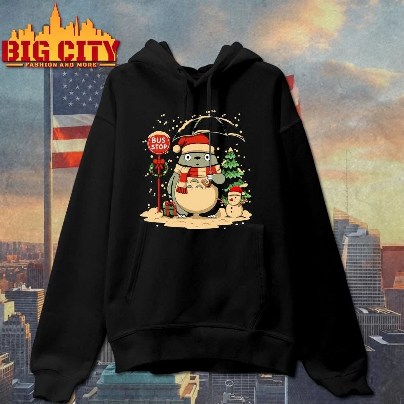 Totoro Winter Bus Stop christmas shirt