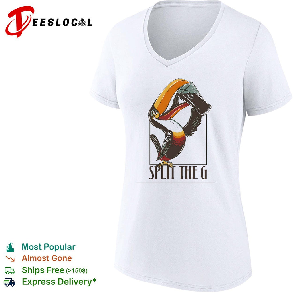 Toucan holding beer split the G shirt