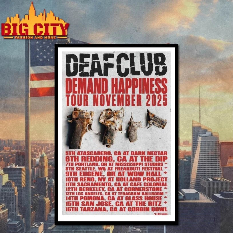 Tour 2025 Deaf Club Poster shirt