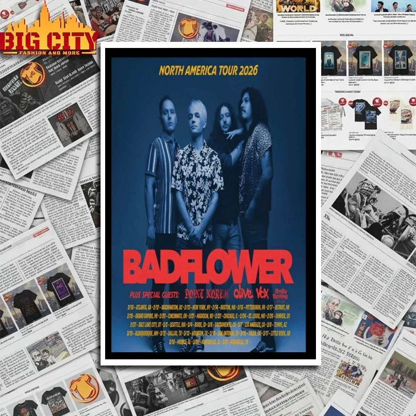 Tour Badflower North America 2026 Poster shirt