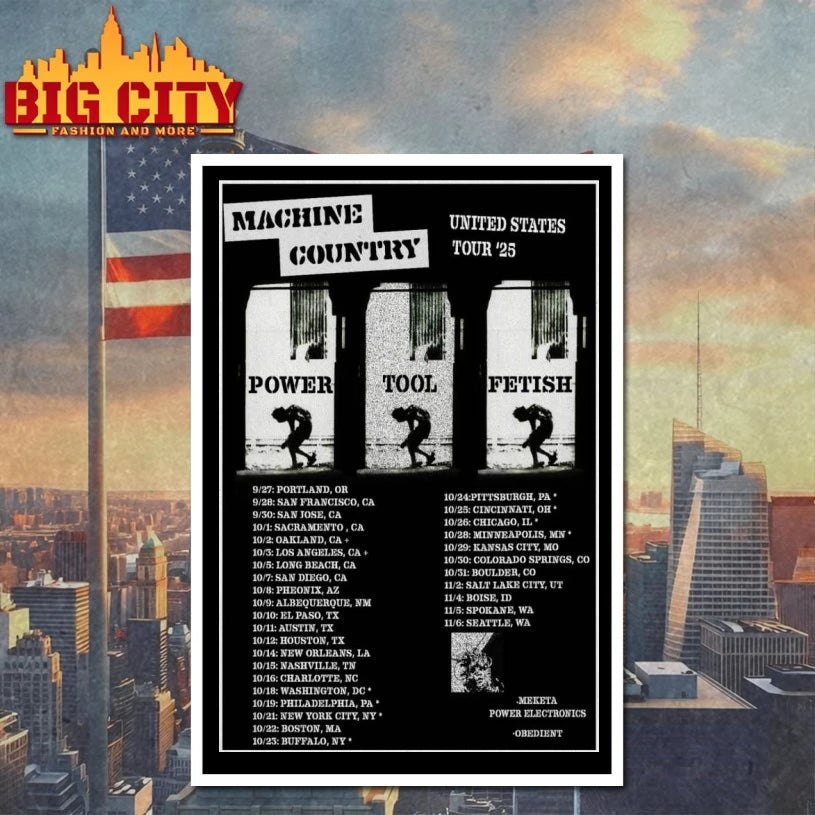 Tour Machine Country 2025 Poster shirt