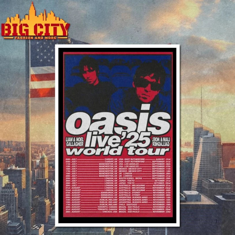 Tour Oasis 2025 Poster shirt