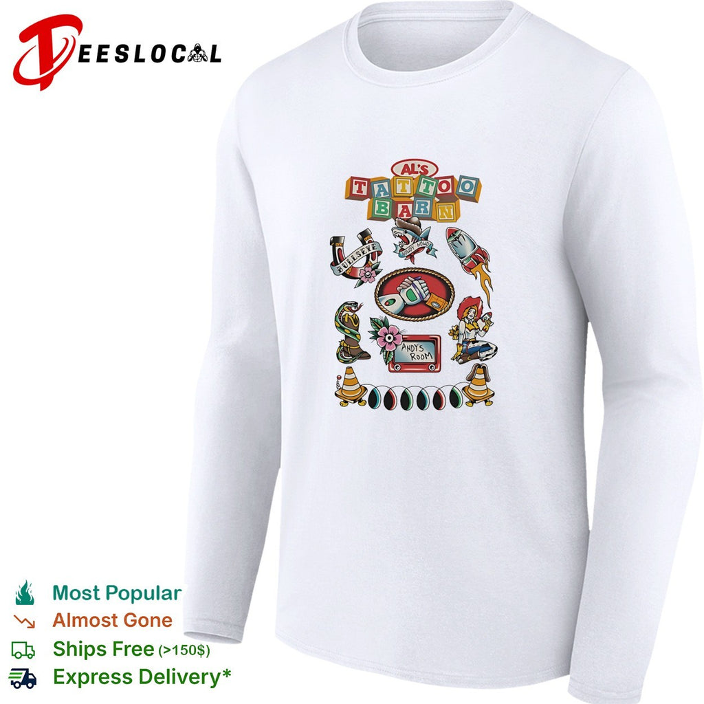 Toy Story Al’s Tattoo Barn Woody Buzz Andy’s Room tattoo art shirt