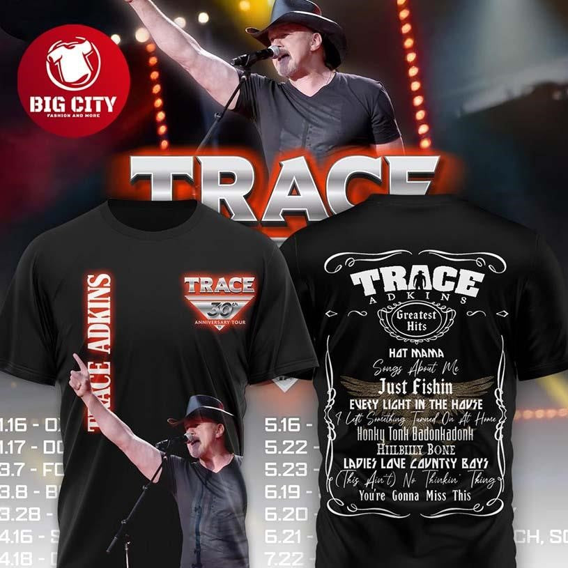 Trace Adkins Greatest Hits Tour 2026 Celebration Two Sided Shirt