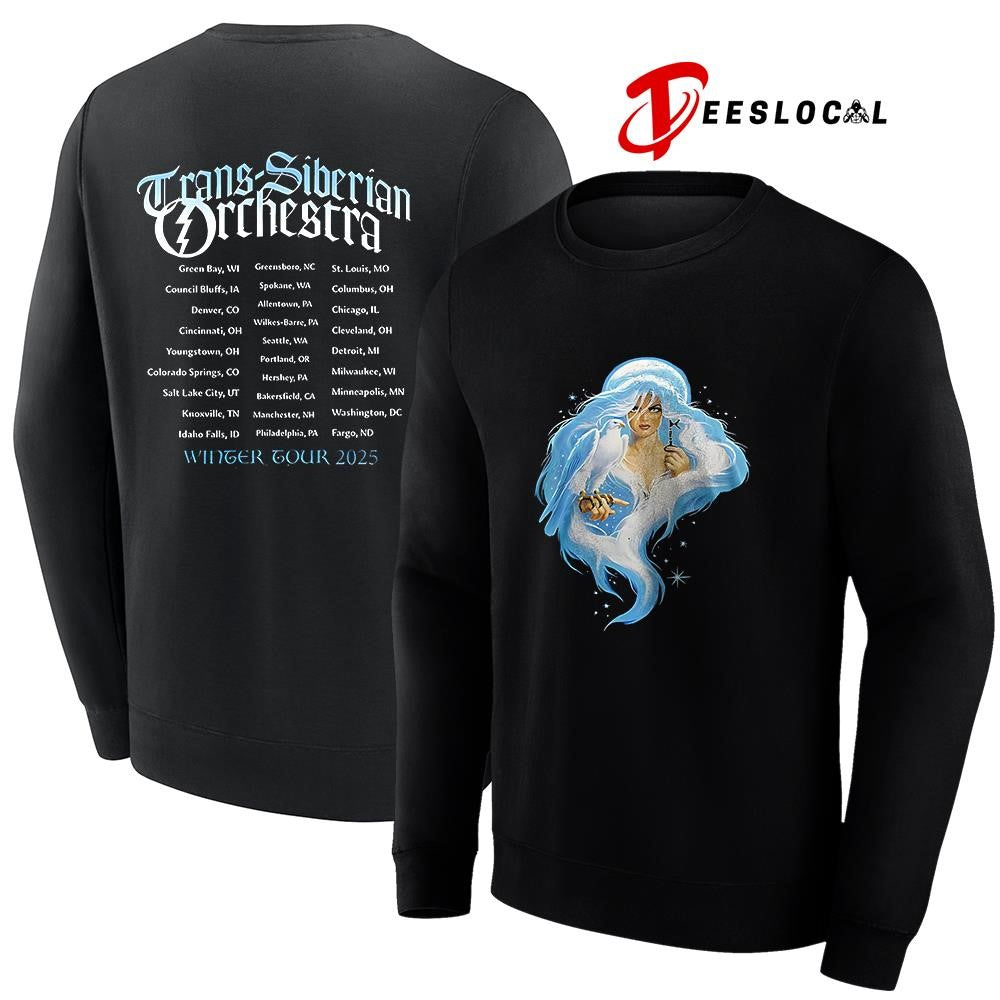 Trans Siberian Orchestra The Ghosts of Christmas Eve tour comic cities shirt