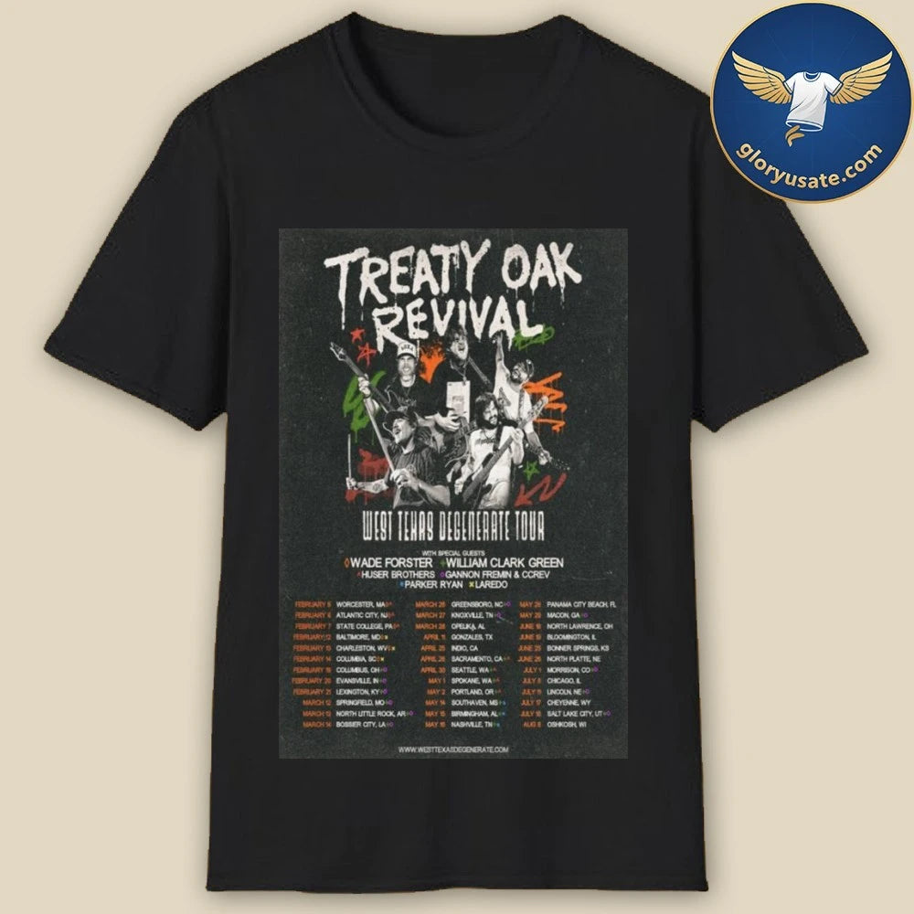 Treaty Oak Revival 2026 Tour Poster Shirt