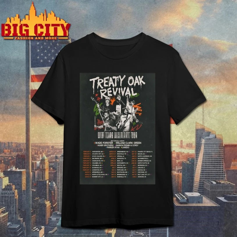 Treaty Oak Revival West Texas Degenerate Tour 2026 Poster shirt
