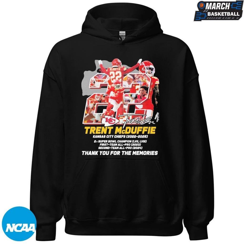 Trent McDuffie Kansas City Chiefs 2022-2025 Thank You For The Memories Signature T-shirts