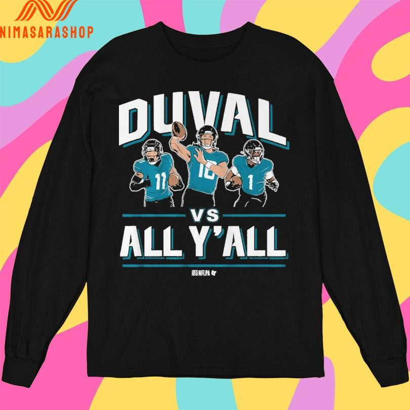 Trevor Lawrence, Travis Etienne And Parker Washington Duval Vs All Y’all Shirts