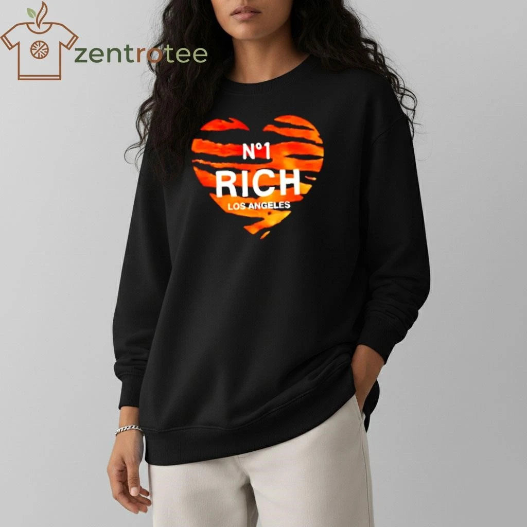Trina Vega Wearing Rich Los Angeles heart tee