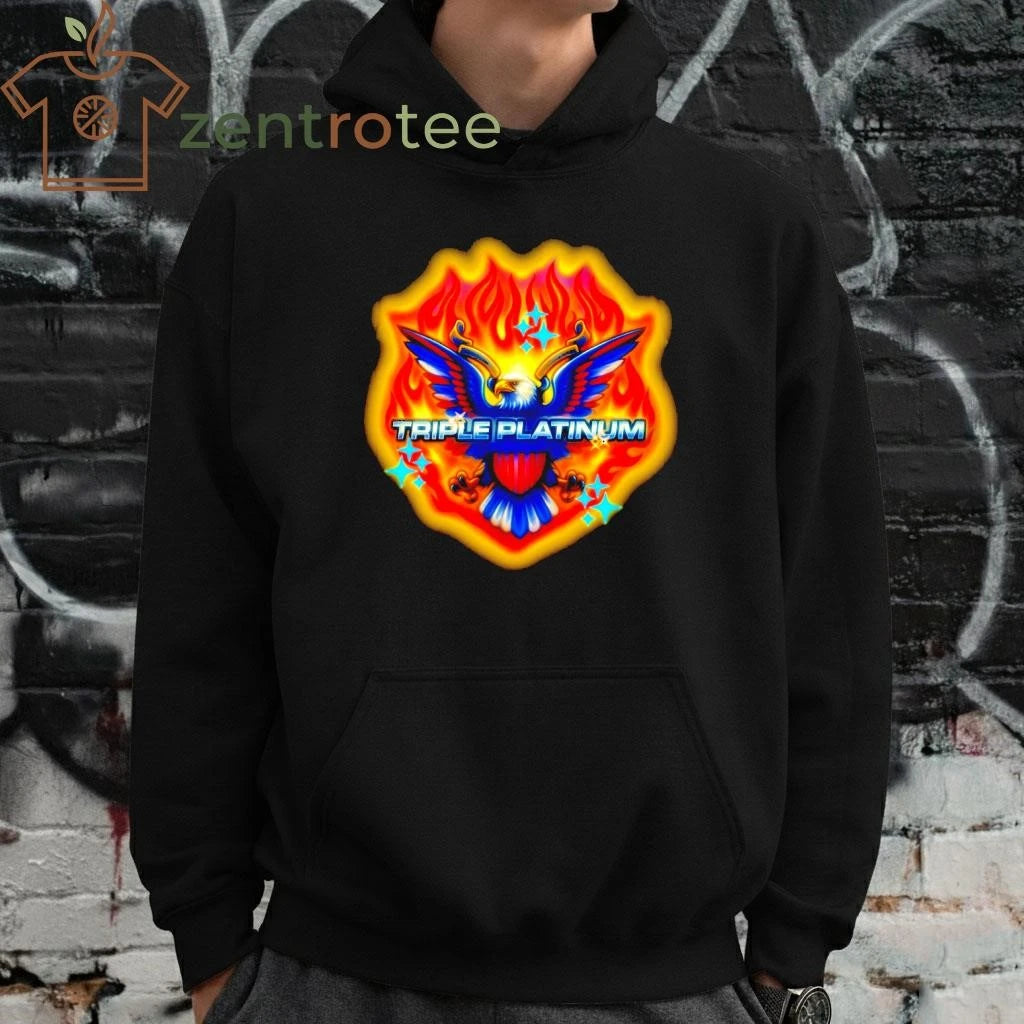 Triple Platinum eagle fire tee