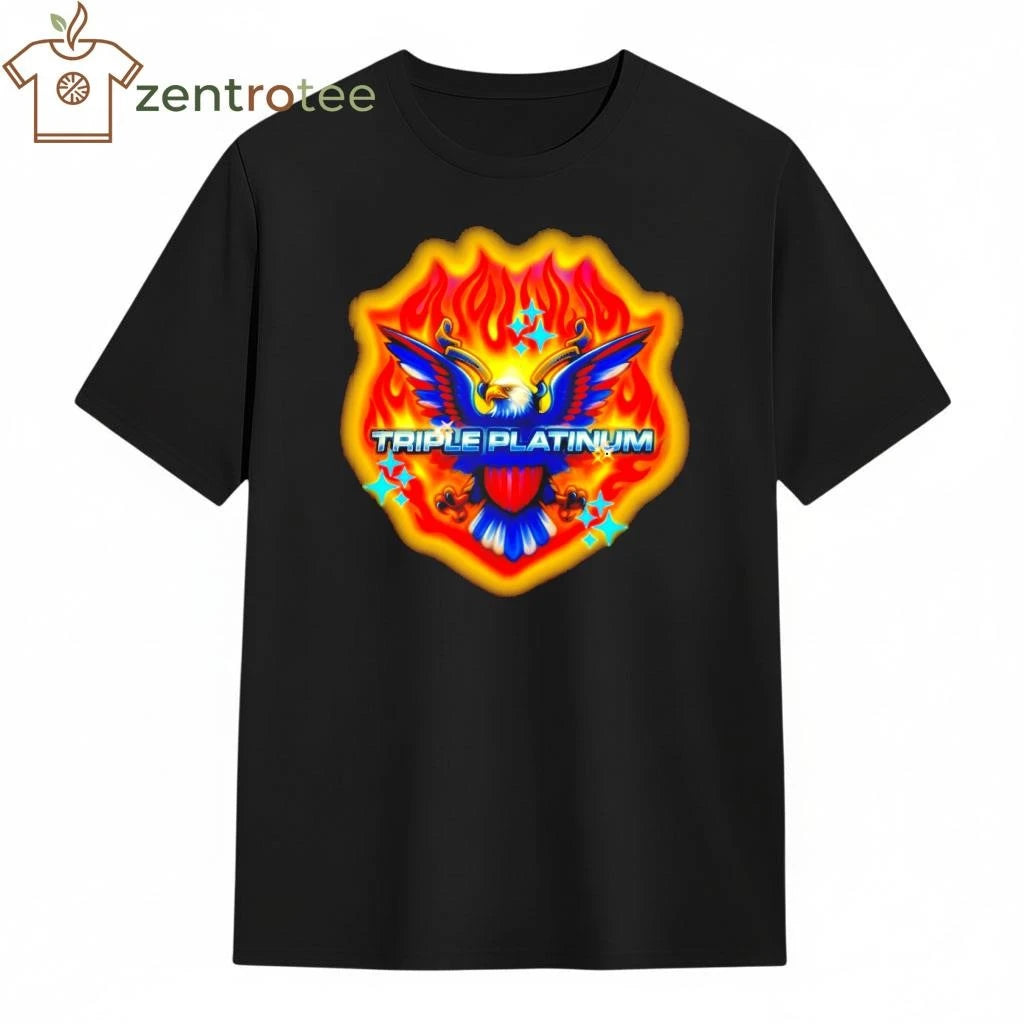 Triple Platinum eagle fire tee