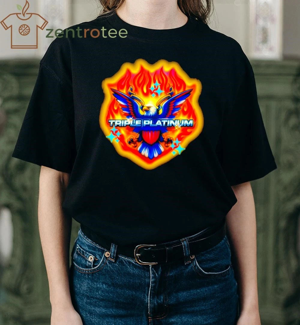 Triple Platinum eagle fire tee