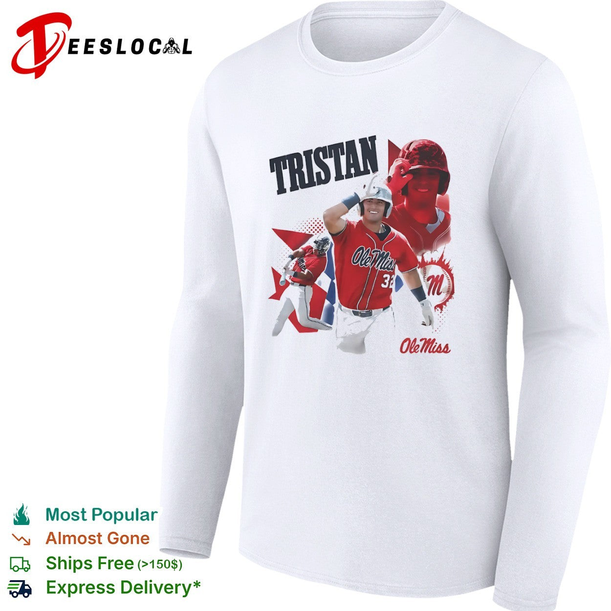 Tristan Ole Miss Rebels softball shirt