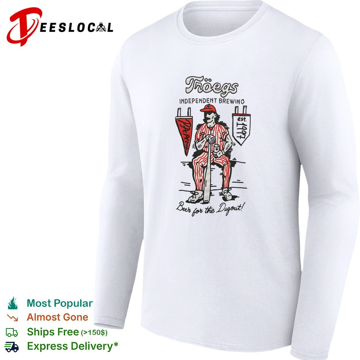 Tröegs Independent Brewing PA Proud est 1997 Beer for the Dugout shirt