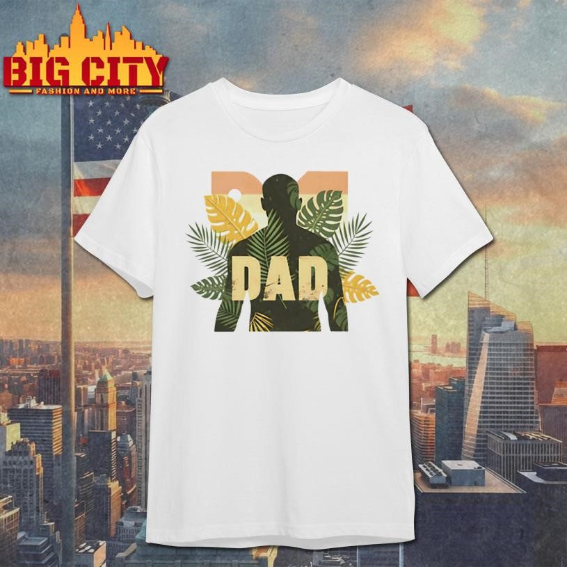 Tropical Dad Silhouette In Nature Shirt