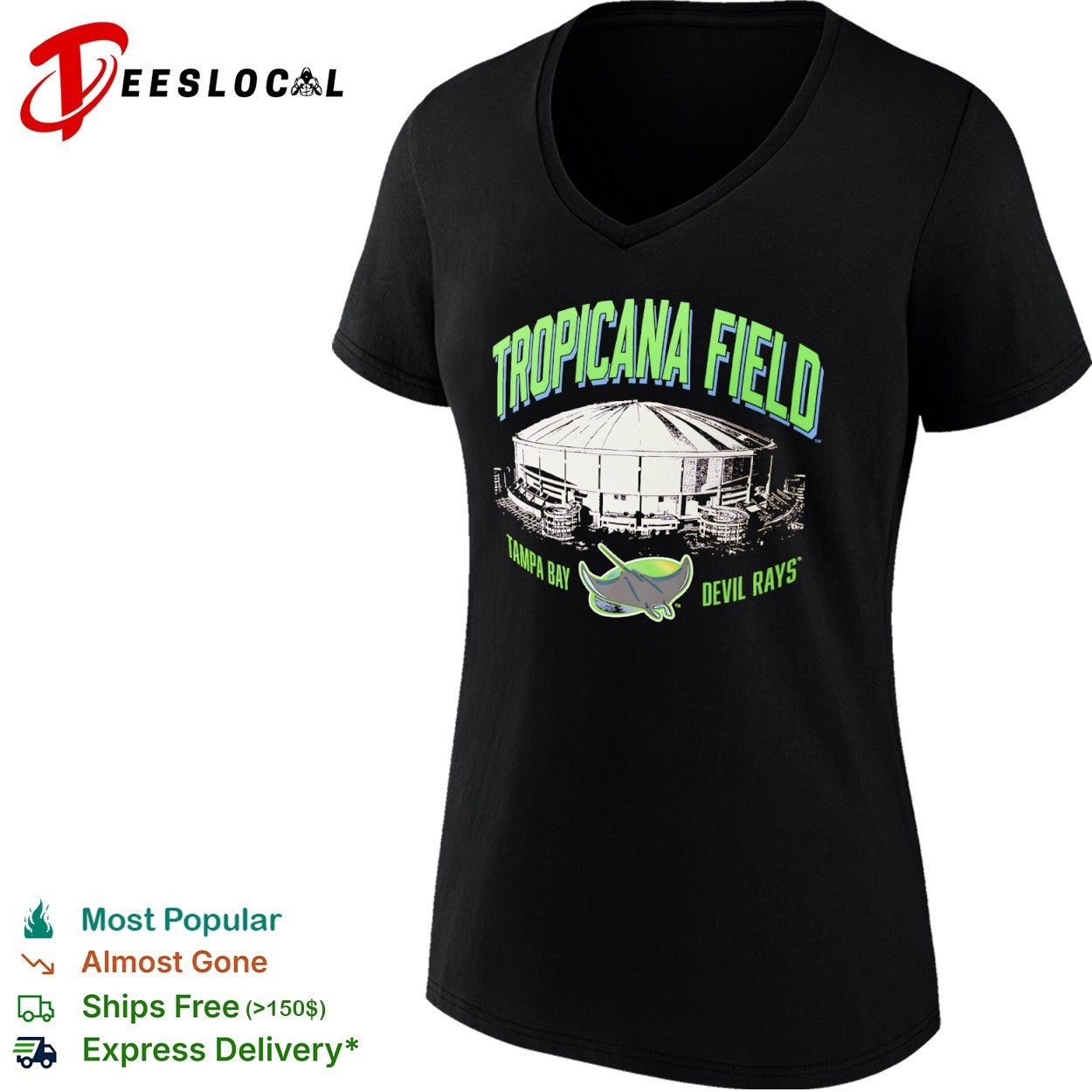 Tropicana Field Tampa Bay Devil Rays MLB Baseball Stadium Logo shirt