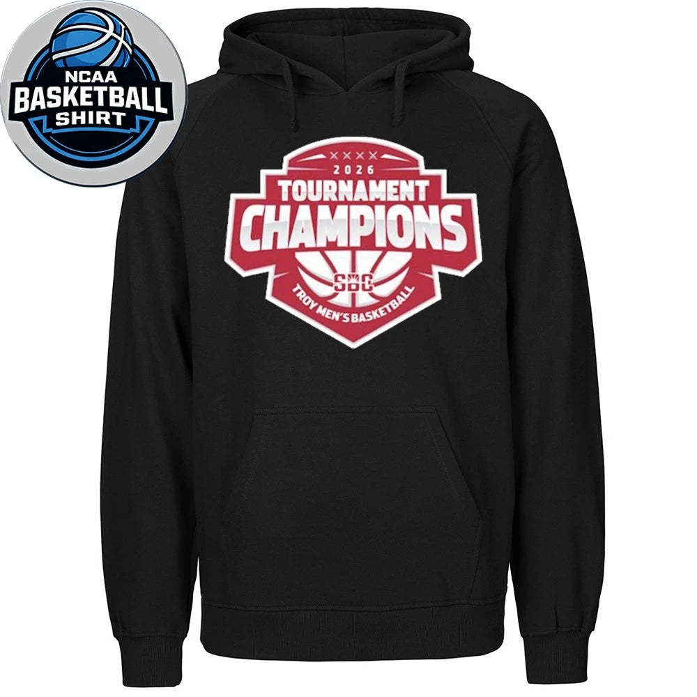 Troy Trojans 2026 Sun Belt Men’s Basketball Tournament Champions Logo Shirt