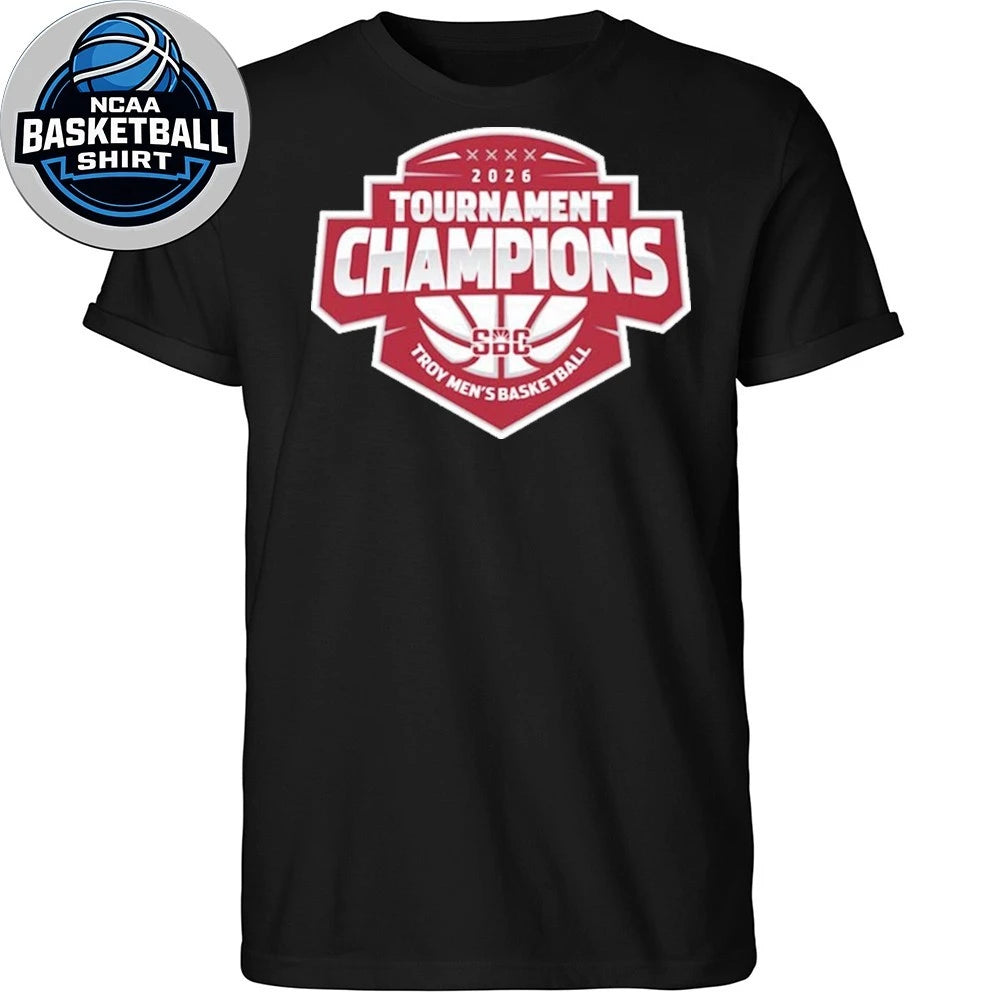 Troy Trojans 2026 Sun Belt Men’s Basketball Tournament Champions Logo Shirt