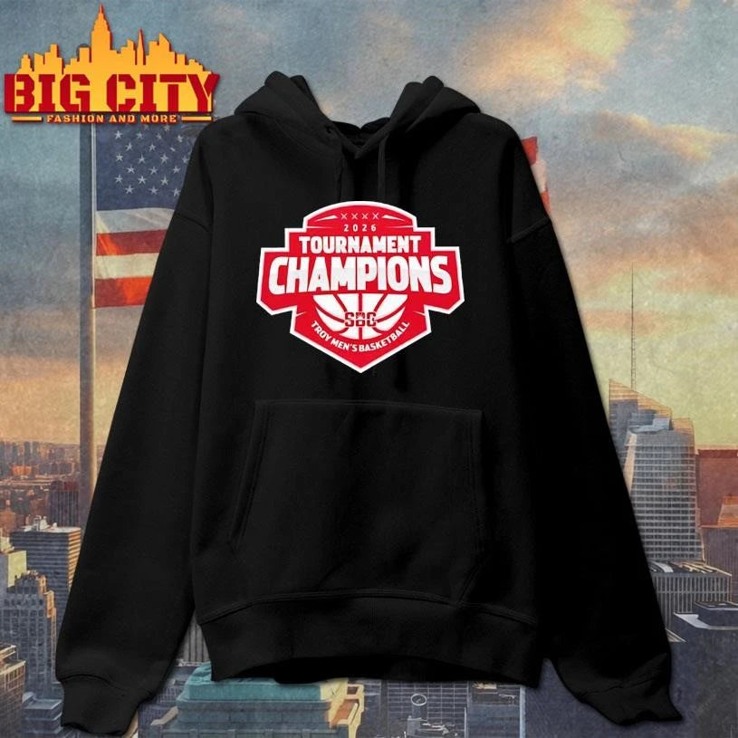 Troy Trojans ’26 Sun Belt Conference Men’s Basketball Tournament Champions Shirt