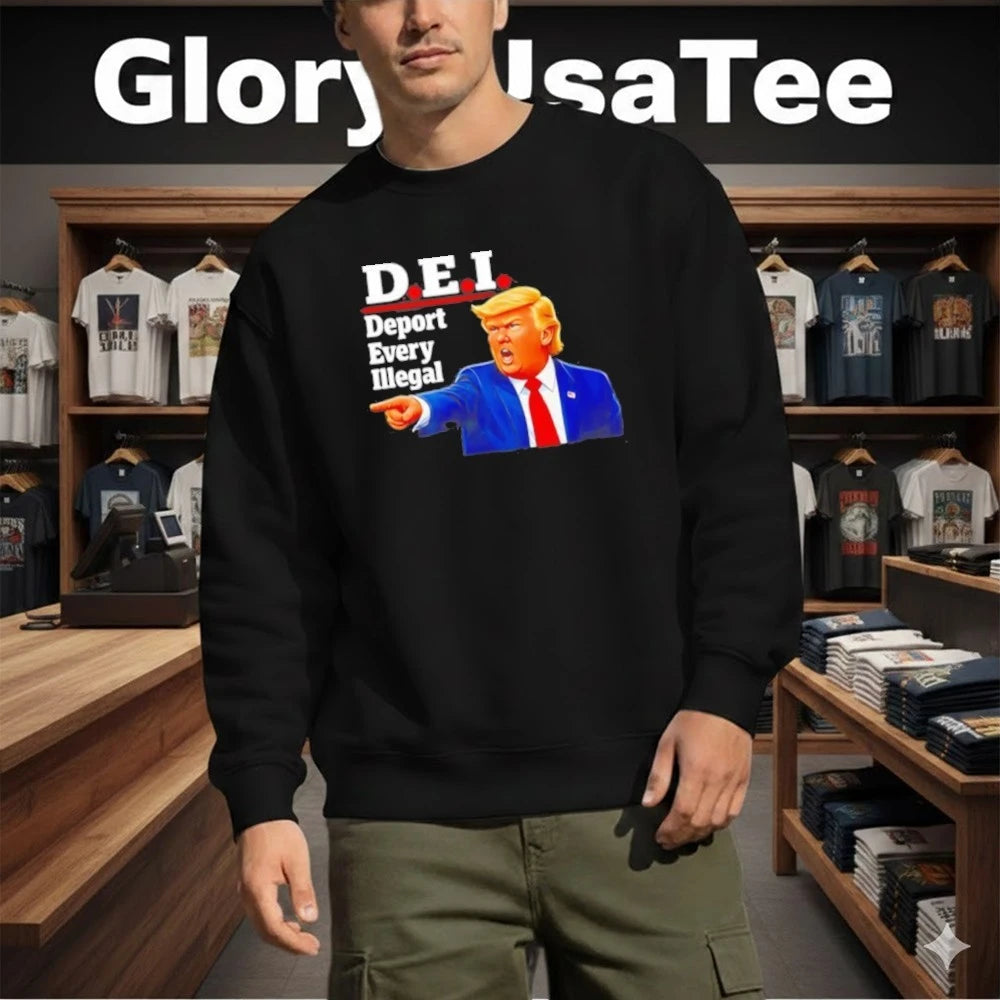Trump DEI Deport Every Illegal cartoon Shirt