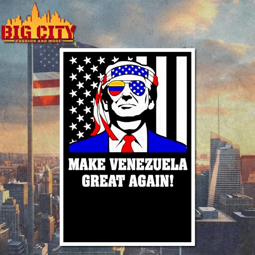 Trump Make Venezuela Great Again Usa Flag Shirt
